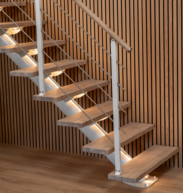 Extra staircase banister DESIGN White RAL 9016