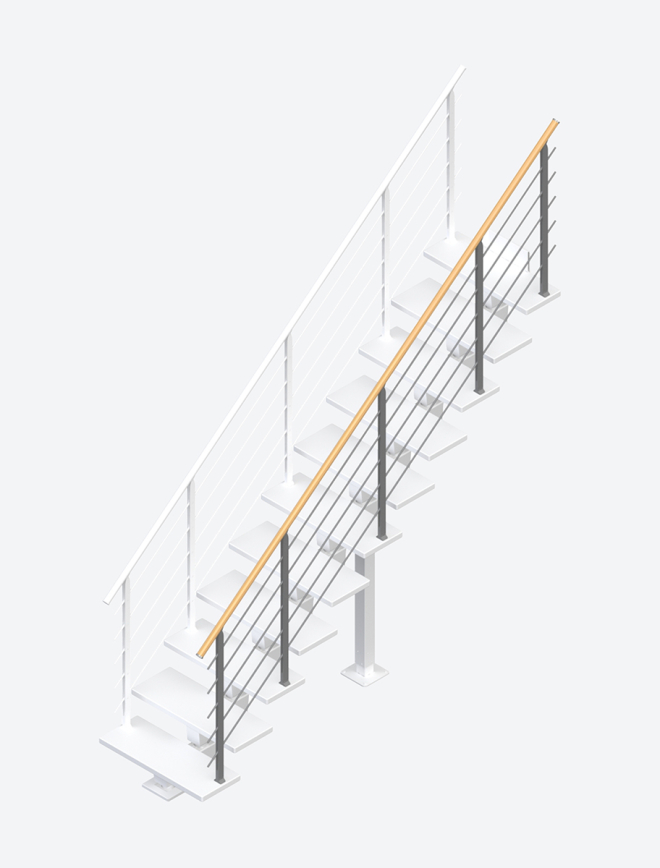 Handrail banister DUBAI Design straight flight