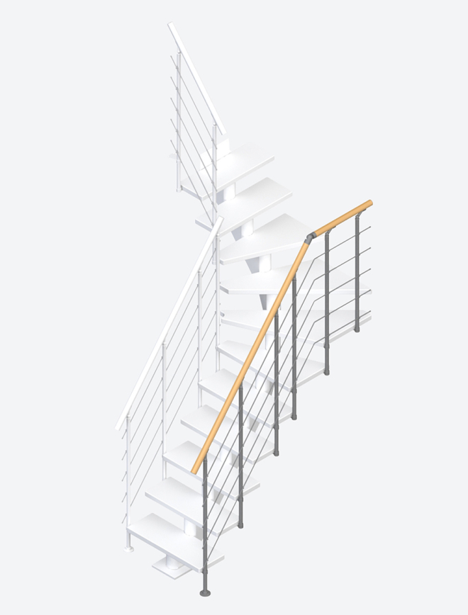 Winder treads handrail banister STYLE 6