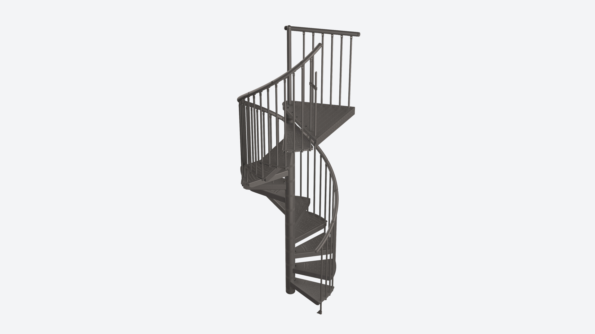 Spiral staircase DELTA Grey metallic