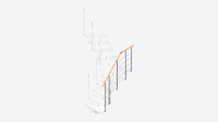 External handrail banister BOSTON Black, RAL 9005