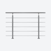 Balustrade kit HARMONY Stainless Steel Grey metallic