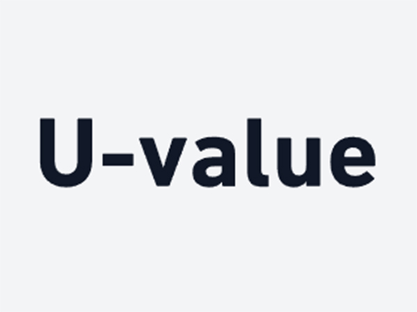 Text reading 'U-value' in bold font, highlighting information about energy efficiency and heat insulation.