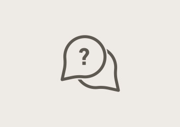 Illustration of a speech bubble with a question mark, representing a contact option.