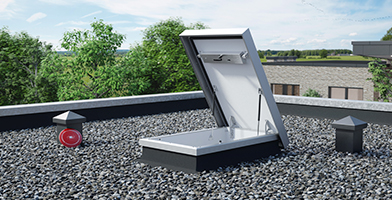 Roof hatches, ideal for easy and secure access to rooftops, crafted from weather-resistant materials.